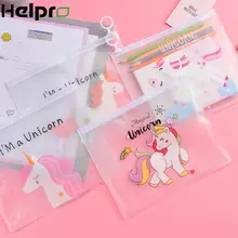 Helpro Trong Suốt Mới Đa Giác Bút Chì Trường Hợp Kéo Đơn Giản Thiết Kế Vành Văn Phòng Sinh Viên Túi Đựng Đồ Dùng Học Tập Hộp Bút Văn Phòng Phẩm(China)