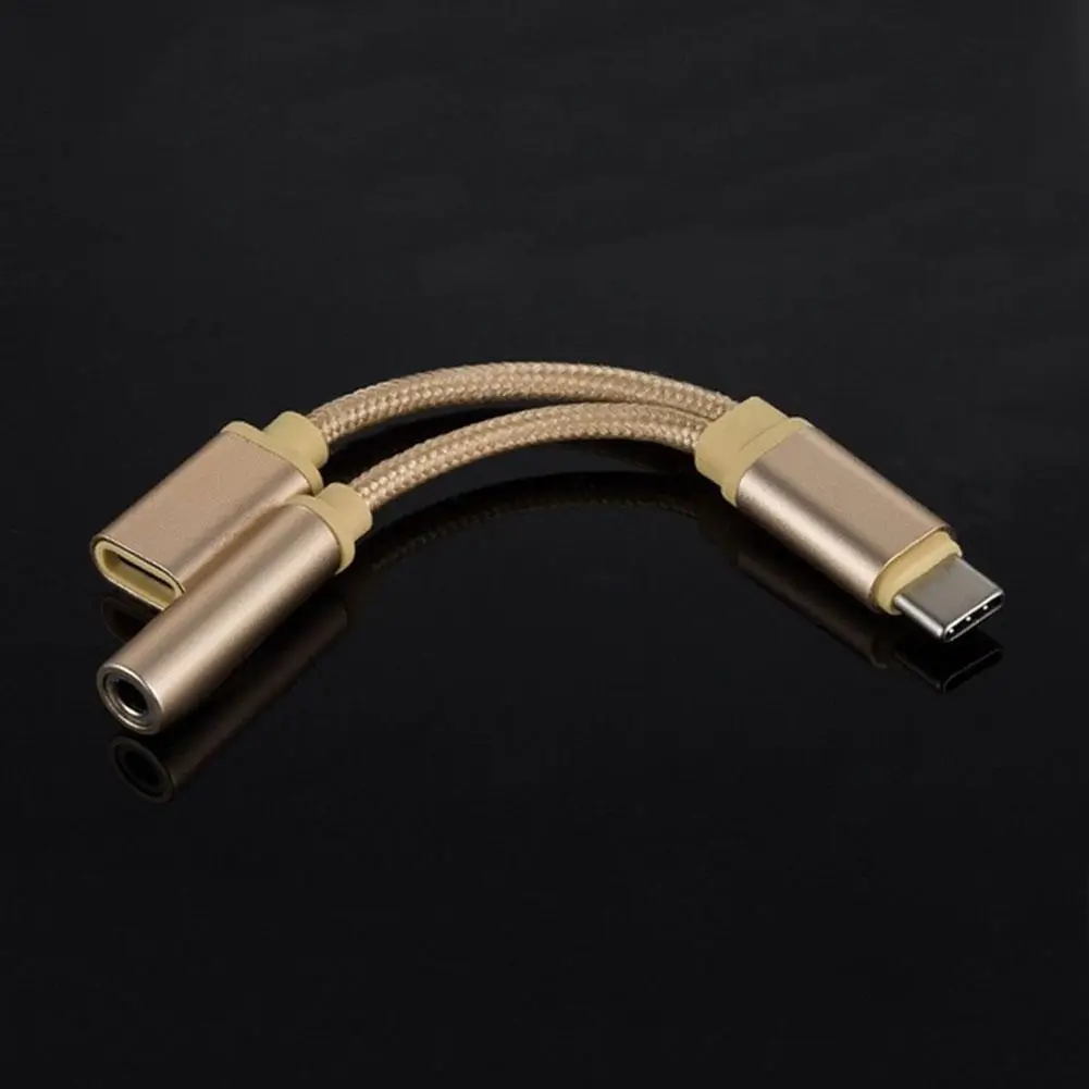 Тип C до 3,5 мм аудио разъем для наушников USB-C кабель USB кабель, адаптер для зарядки 2 в 1 для Letv 2/Xiaomi Mi6/huawei mate 10 Pro