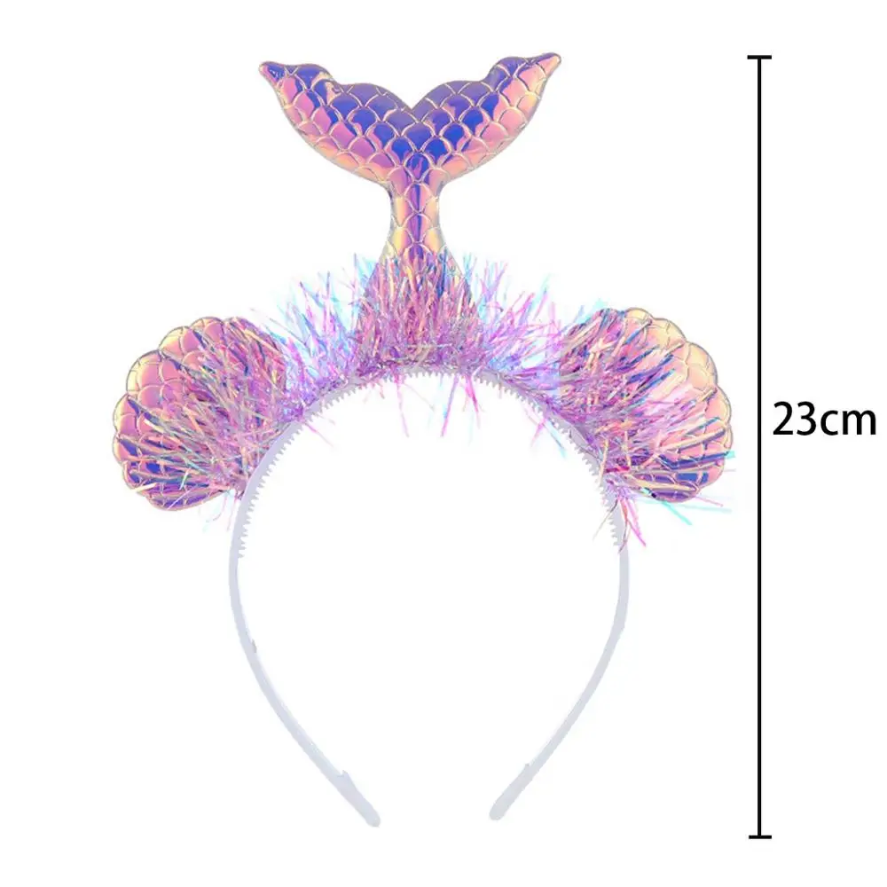 Mermaid Headband 1 Taoup 1 шт. градиентный цвет блестки маленький брелок с хвостом русалки День Рождения Декор для девочек Дети Русалка тема украшения - Цвет: Mermaid Headband 1