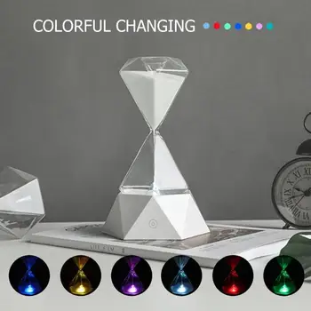 

NEWKBO Creative Hourglass LED Night Light USB 6 Colors Changing Sandglass Night Lights For Kids Bedroom Home Decor Ornament Lamp