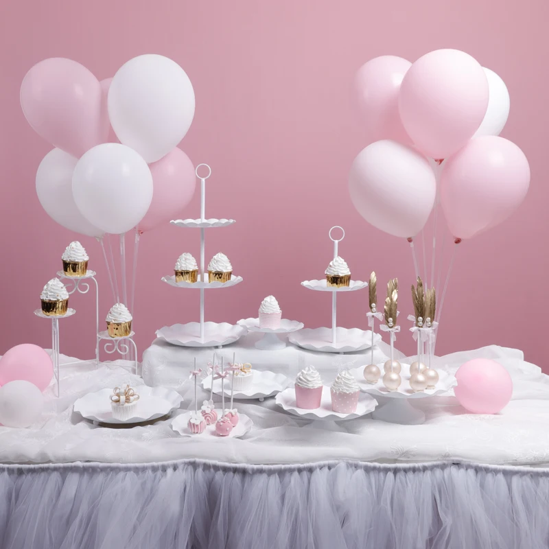  Europe wave white iron dessert racks cupcake stand cake decorating tools Wedding tableware birthday