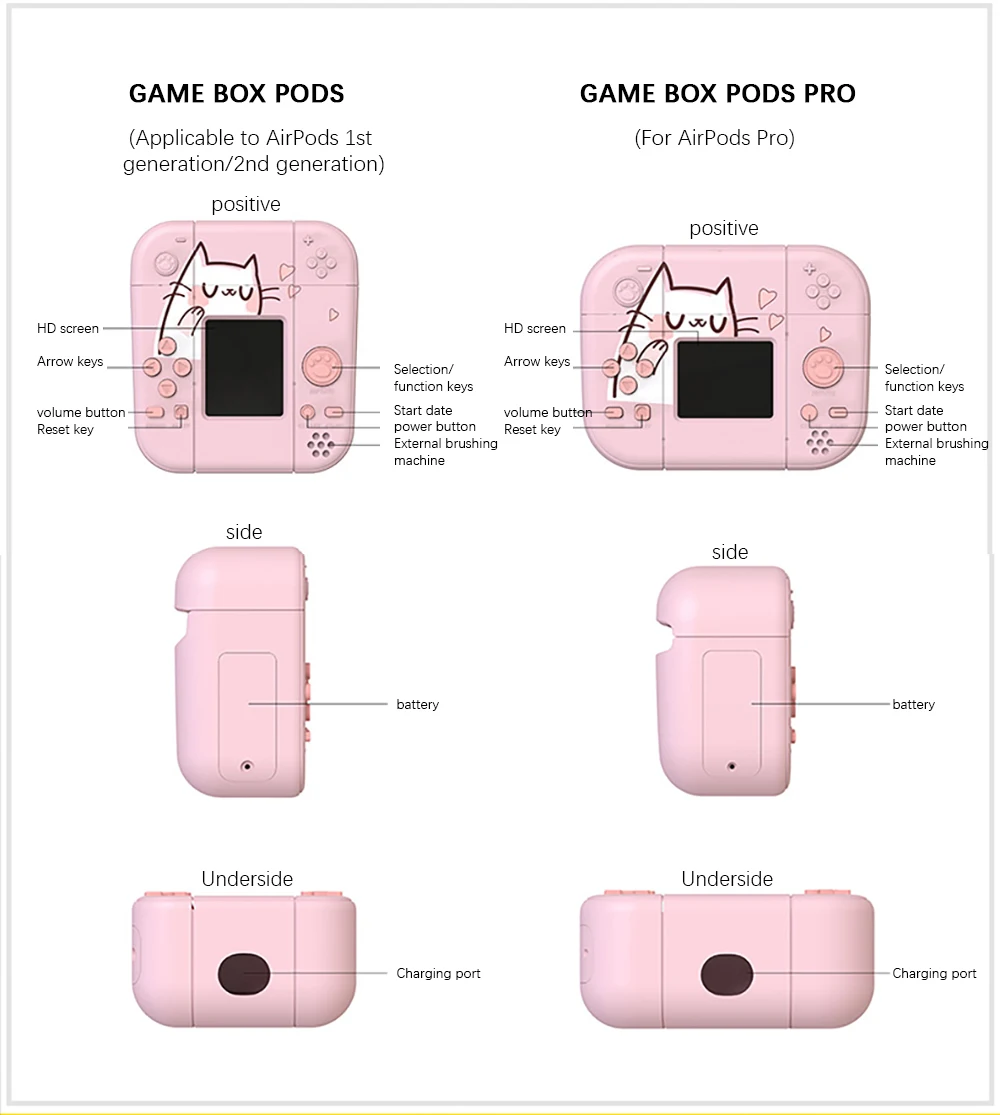 3D Gaming headset Case Game Protective Hard Headphone Earphone case for apple airpods 1 2 3 pro Wireless Headset cover protecti