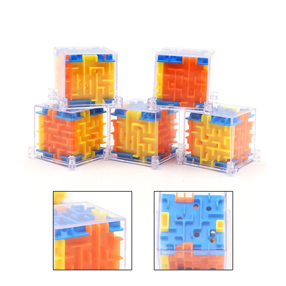 

Plastic 3D Labyrinth Ball Mini Maze Magic Cube Puzzle Speed Cube Rolling Ball Toys Game Cubos Magicos Learning Toys for Children