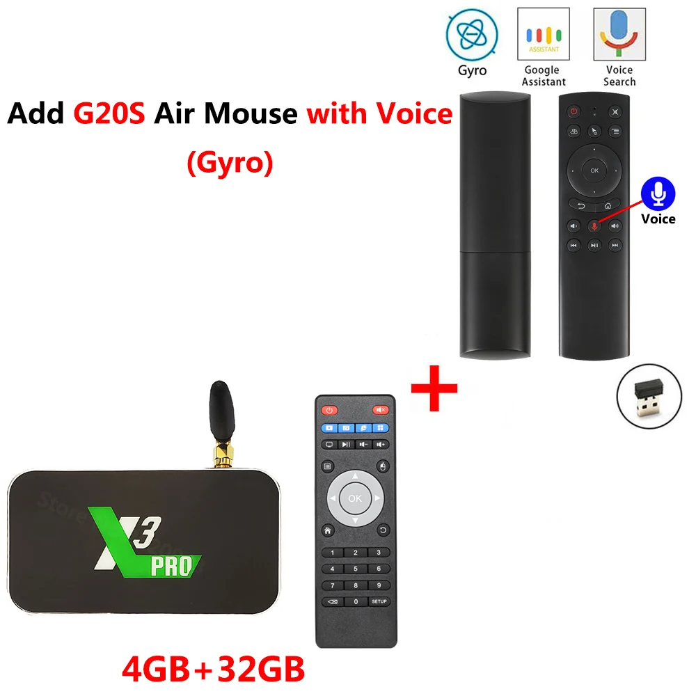 X3 PRO add G20S X3 PRO X3 cube Amlogic S905X3 Android 9,0 tv Box 2 ГБ 4 ГБ DDR4 16 ГБ 32 ГБ rom 2,4G 5G WiFi 1000M LAN Bluetooth 4K HD медиаплеер - Цвет: X3 PRO add G20S