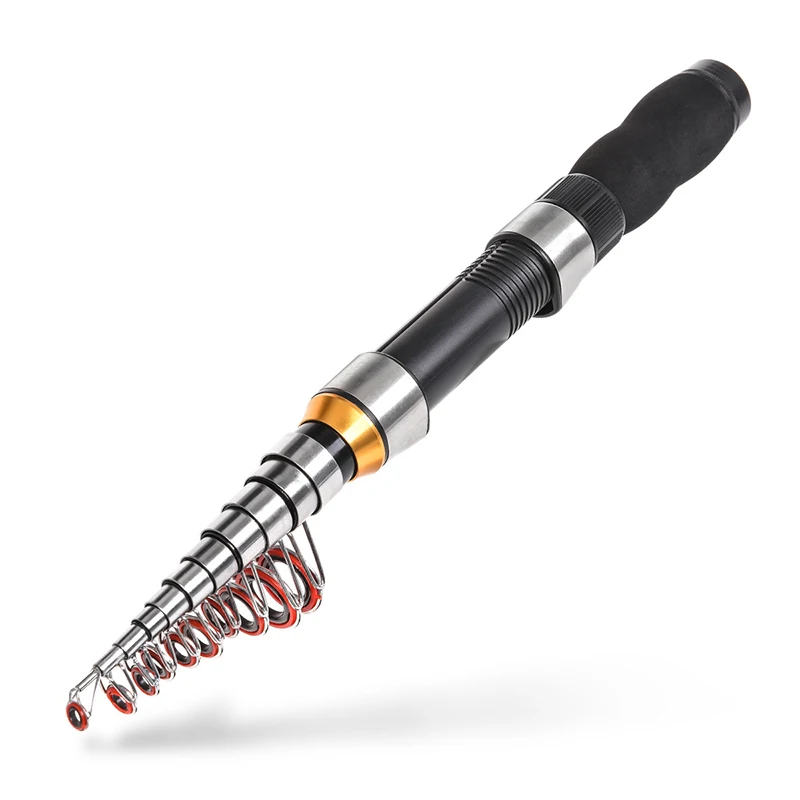 

Portable Stainless Steel Ultralight Fishing Rod Sports Travel Spinning Pole Tool