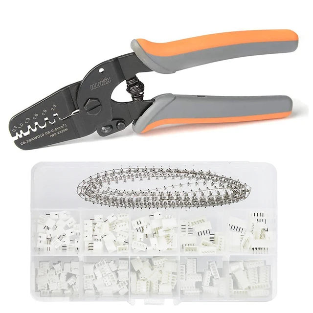 IWS-2820 PH2.0/XH2.54 460pcs Connectors set Mini Micro Open Barrel Crimping pliers  hand Tool for JAM, Molex, Tyco, JST Terminal IWS-2820 PH2.0