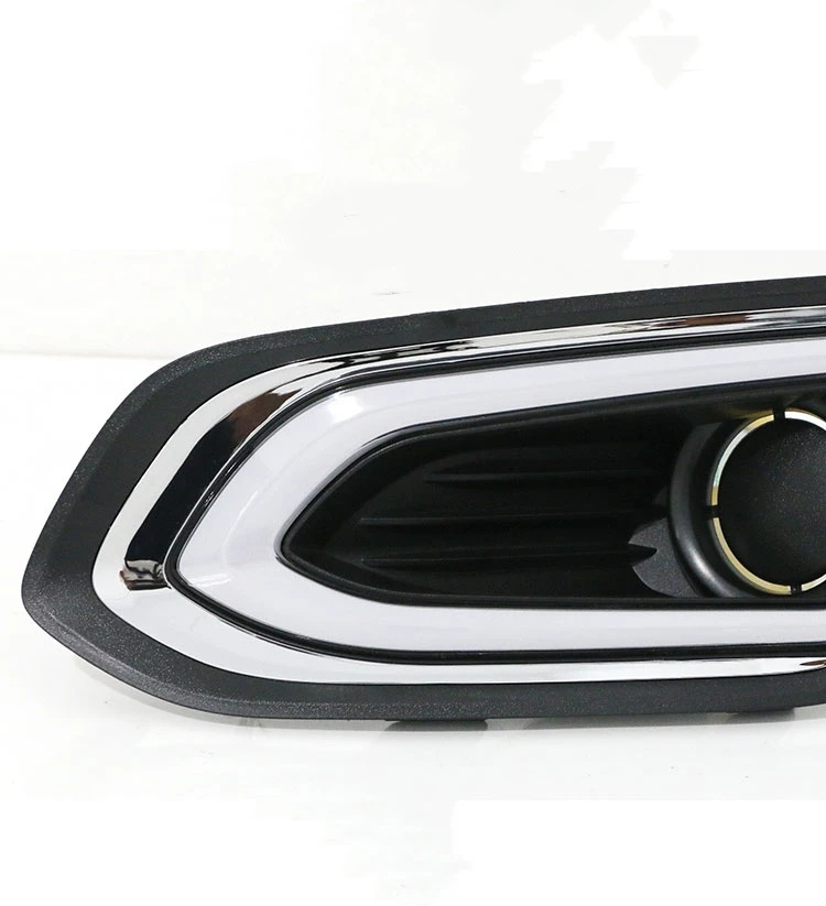 EOsuns led drl дневного света+ противотуманная фара для Ford Escort- с динамическим движущимся желтым сигналом поворота