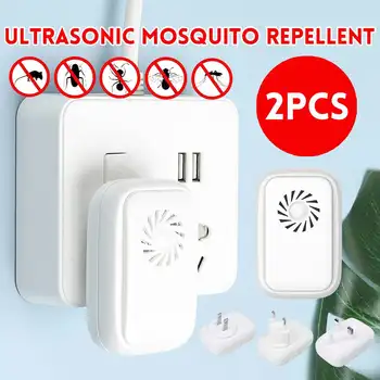 

2pcs Electronic Mosquito Repellent Ultrasonic Anti Mosquito Insect Repeller Rat Mouse Cockroach Pest Reject EU/US/UK Plug