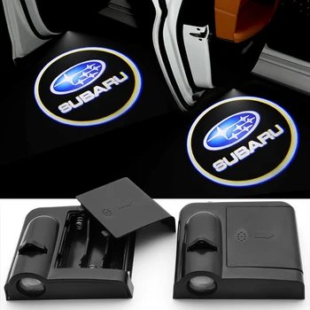 

2PC Wireless Car Door Led Welcome Laser Projector Logo Shadow Light Interior Lamp For Subaru Decoration Car-styling accessories