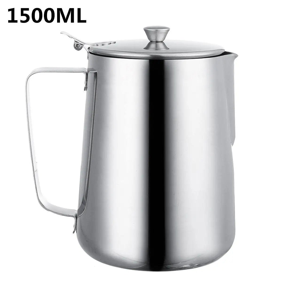 1500ML 600/1000/1500/2000 мл Нержавеющая сталь Кофе вспенивания молока пены Jup/стаканчик с крышкой для кубиков льда эспрессо Кофе молочный горшок с крышкой - Цвет: 1500ML
