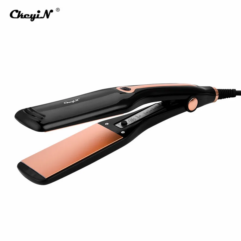 

Professional Hair Straightener Salon PTC Fast Heating Flat Iron Ceramic Wide Plate for Smooth Barber Lady Smooth Curly Hair