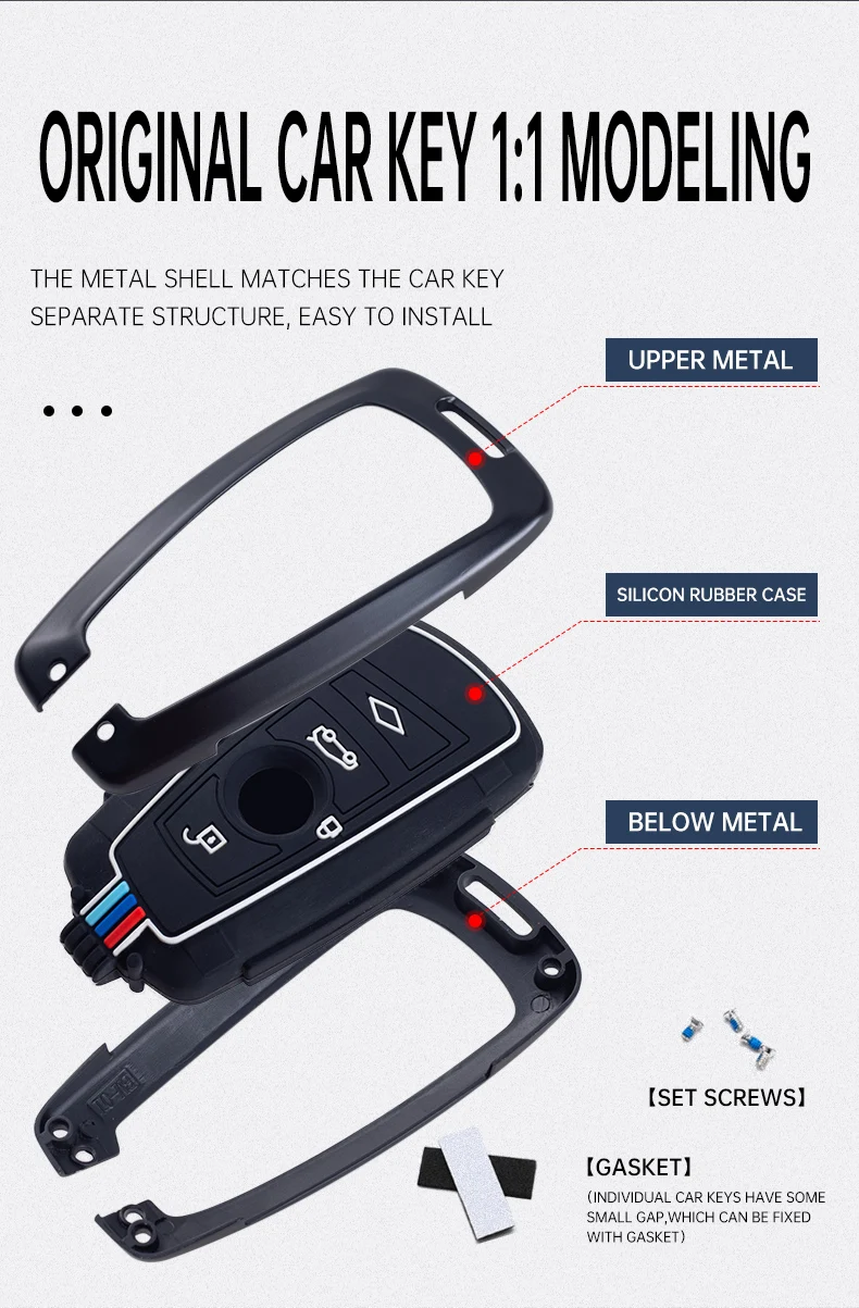 Portachiavi in lega per auto portachiavi per Bmw F20 F30 G20 F34 f31 F10 G30 F11 X3 F25 X4 I3 M3 M4 1 3 5 accessori serie Car-Styling - H2bc95bbb5a3046a39ef47ce7b059038a0