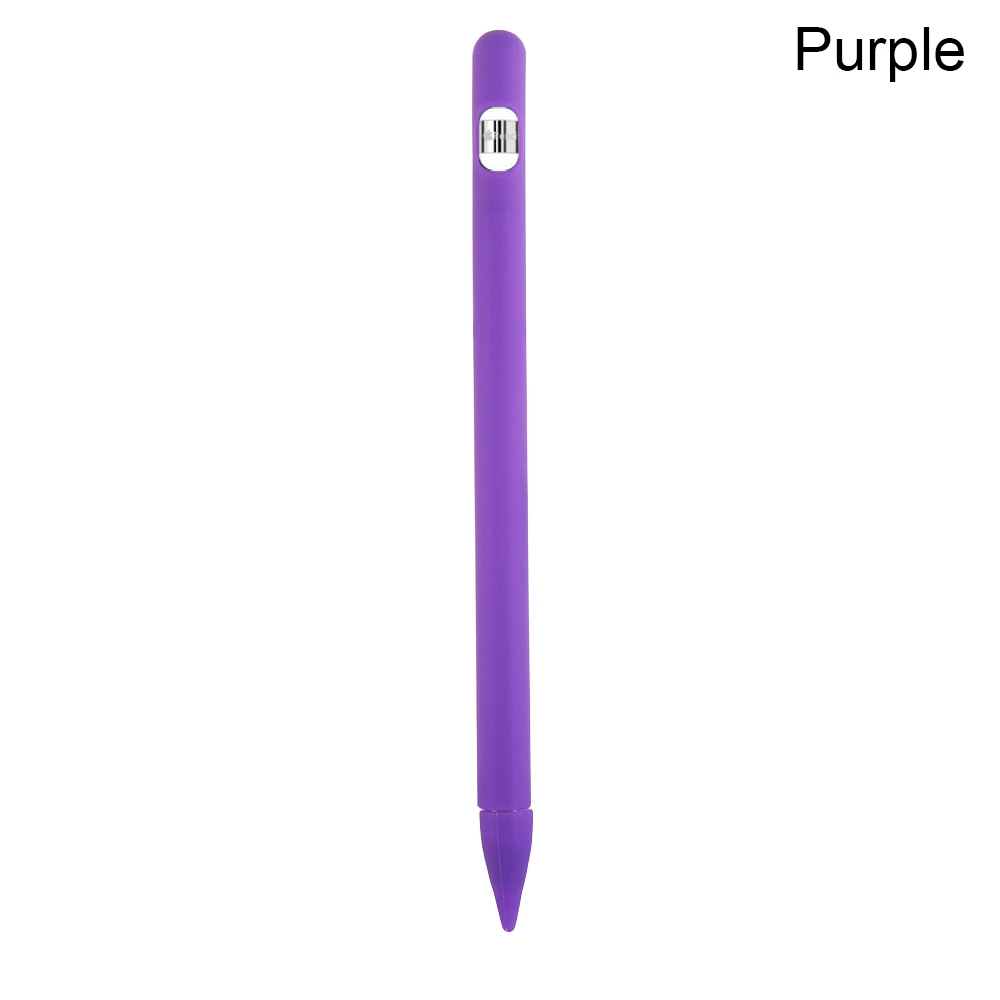 1 шт., мягкий силиконовый чехол для ручки, чехол для наконечника, держатель для Apple Pencil, iPad Pro, яркие цвета, Нескользящие - Цвета: purple
