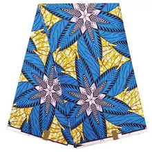 Африканский Воск принты ткань настоящий мягкий хлопок 6 ярдов/шт гарантия Анкара Голландский Настоящий Воск для платья лоскутное шитье 0012