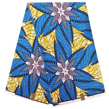 

african wax prints fabric veritable soft 100% cotton 6 yards/pcs guarantee ankara real wax for dress patchwork sewing 0012