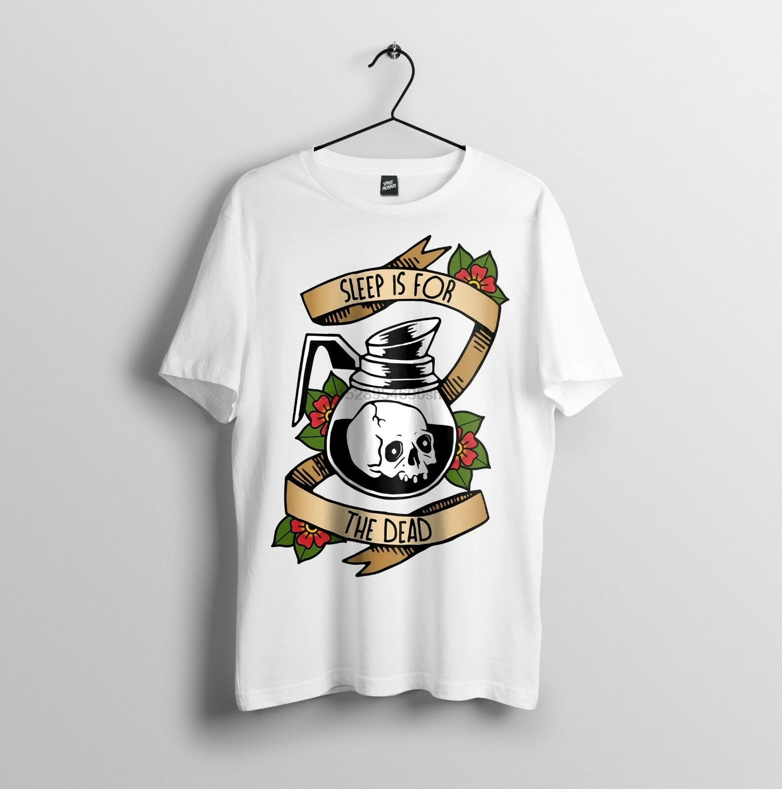 

Traditional Tattoo Morning Coffee Inspired Design - Mens Unisex T-Shirt S-2XL