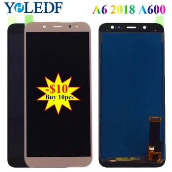 

For SAMSUNG Galaxy A6 2018 A600 LCD Display Touch Screen Digitizer Assembly Replacement LCD parts A600F A600FN LCD Pantalla Tela