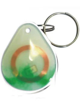 Green RFID IC keyfobs 13.56 MHz keychains NFC key tags ISO14443A MF 1k token tag for smart access control system - Цвет: Green