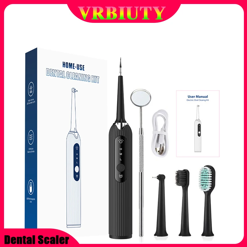 Escarificador Dental eléctrico 4 en 1 para eliminar manchas, instrumento de sarro, limpieza Oral, pulidor, blanqueador Dental