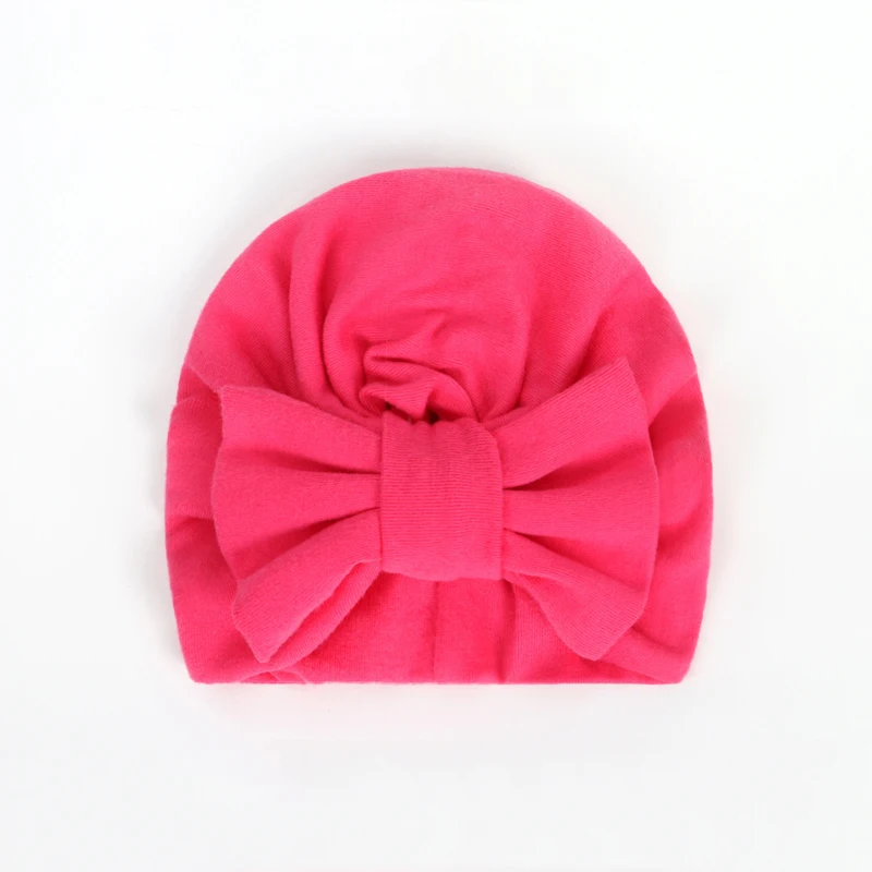 rose red BalleenShiny теплые детские шапки для мальчиков и девочек младенческой Прекрасный Бант шапки Детская шапочка-тюрбан аксессуары для головы подарки для детей - Цвет: rose red