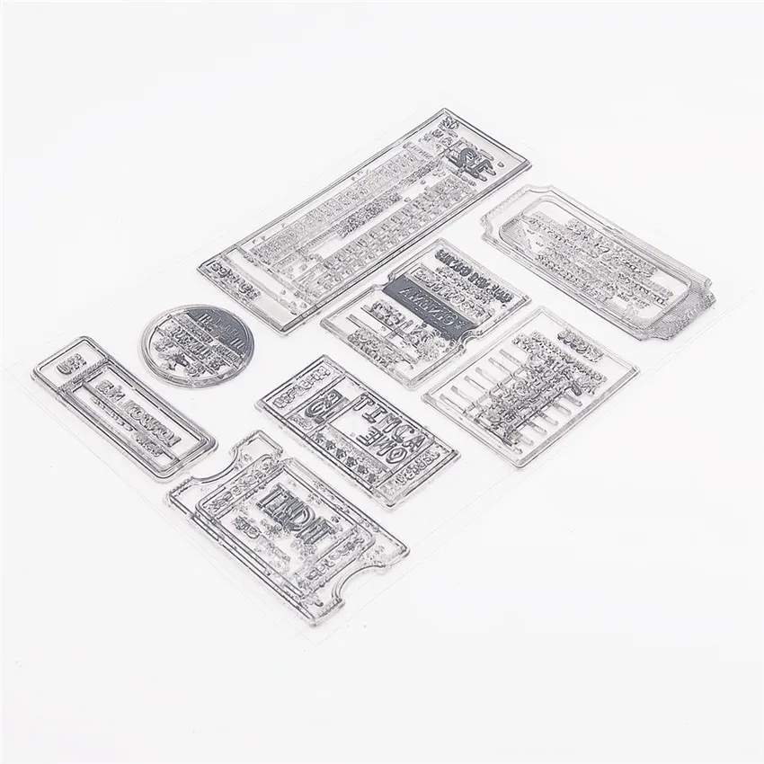 15.5*21.5CM Bill Transparent Clear Stamps / Silicone Seals Roller Stamp For DIY Scrapbooking Photo Album/Card Making
