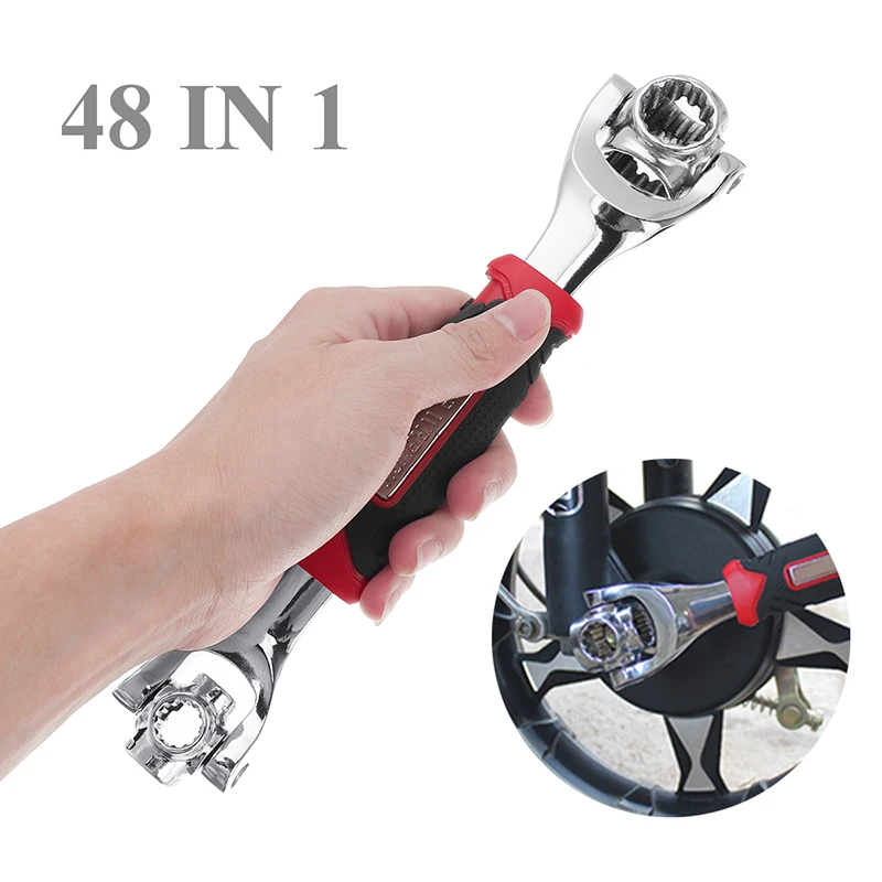 

48 In1 Metric Swivel Wrench Tiger Wrench Ratchet Wrench Spanner Socket Wrench Dog Bone Style Car Repair Mulitfunction Hand Tools