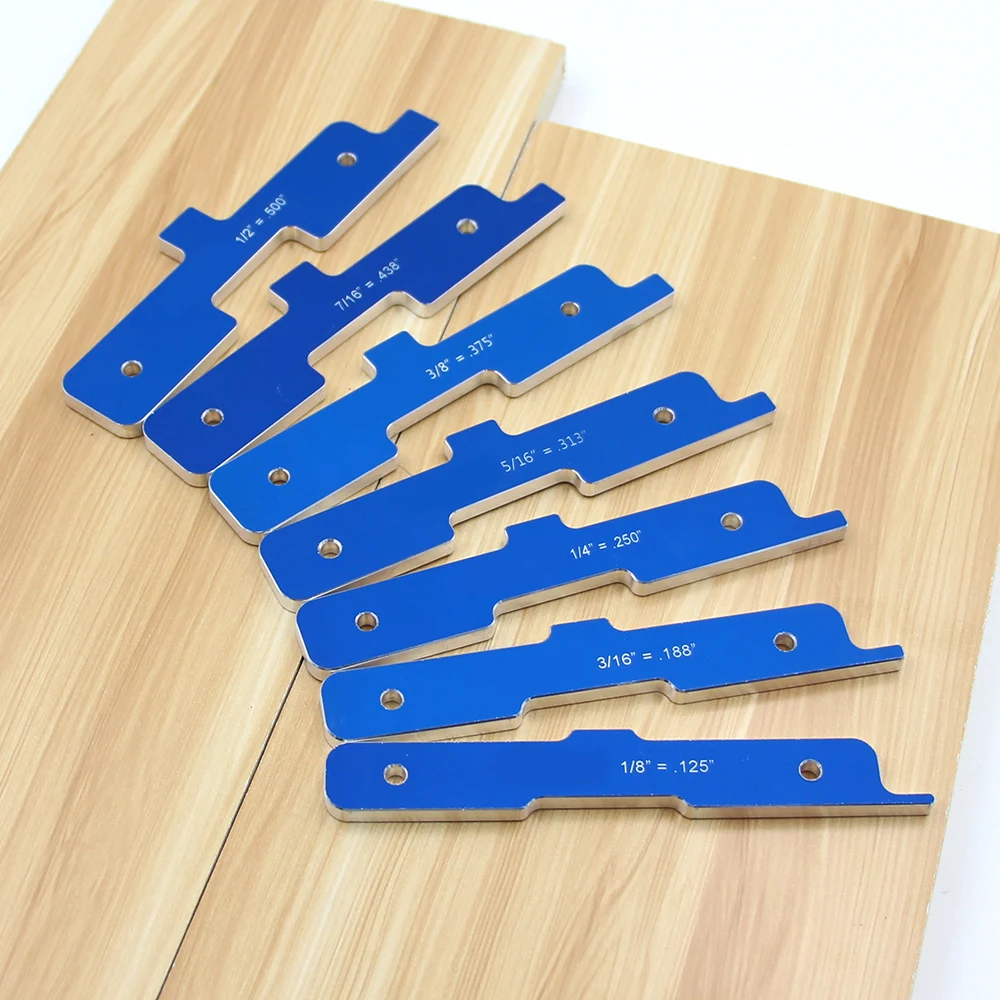 

7PCS Woodworking Precision Router Table Setup Bars Aluminum Alloy Depth Test Distance Set Up Bars For Saw Router Table Shaper