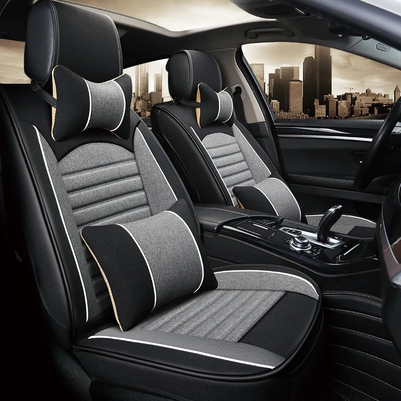 

New Style Flax Automobile Seat Cushion 3D Fabric Fully Surrounded Car Seat Cover Manufacturers Direct Selling a Generation of Fa