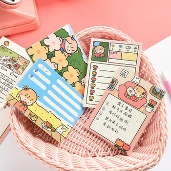 

Girl Series Notes Stationery Memo Sheets Cartoon Leave A Message Planner Stickers N Times Student Sticky Notes Memo Pad