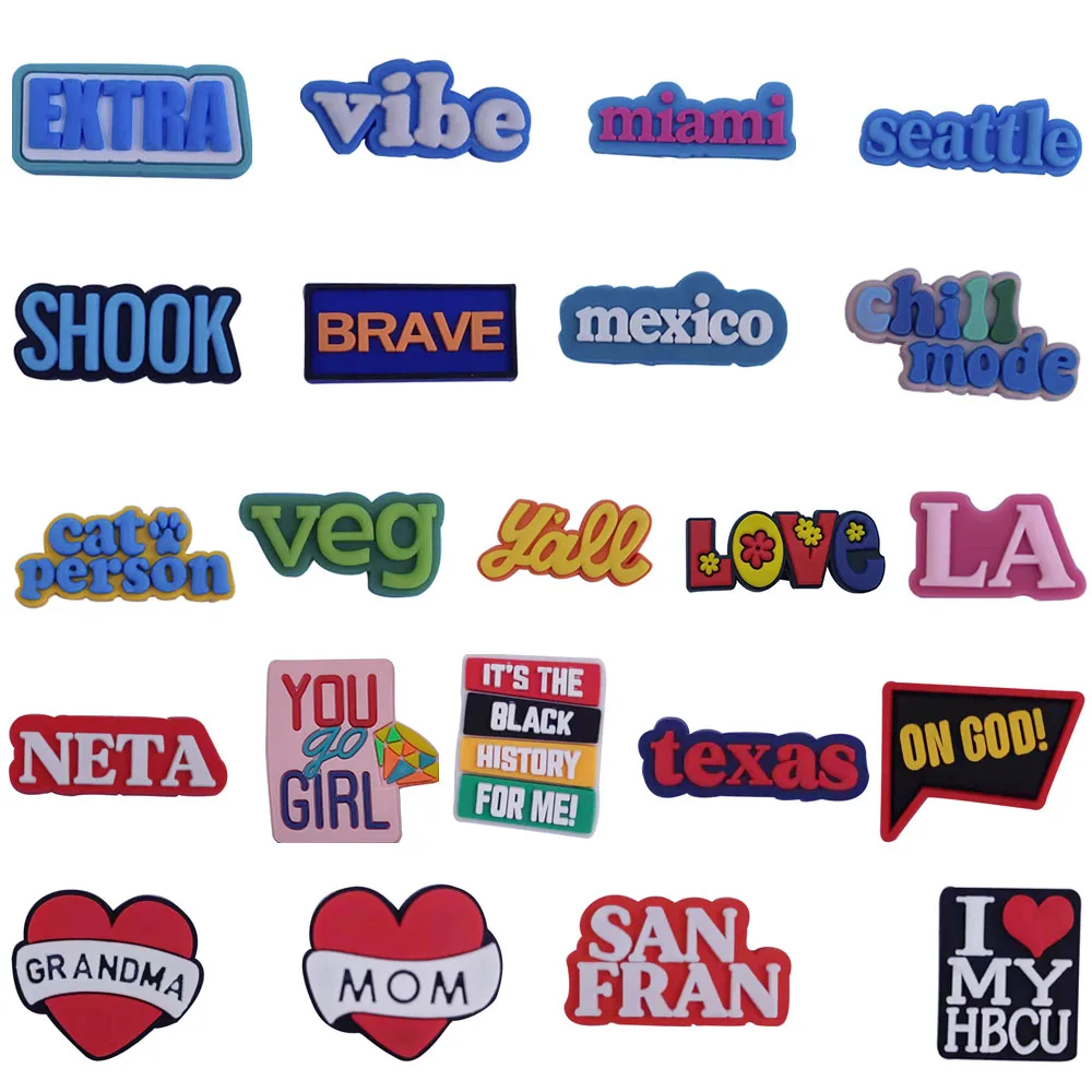 

22PCS PVC Fridge Magnetic Sticker You Go Girl Extra Vibe Miami Grandma Mom San Fran Mexico Chill Mode Veg Refrigerator Magnets