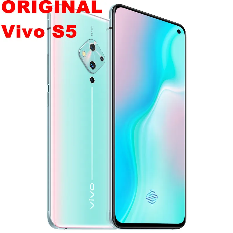 В, Vivo S5, 4G, LTE мобильный телефон, Android 9,0, Snapdragon 712, 6,44 дюймов, Super Amoled, 8 Гб ram, 128 ГБ rom, 48 МП, отпечаток пальца, лицо I