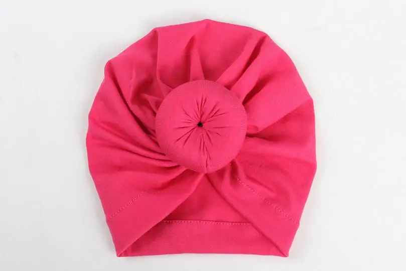 Осенне-зимняя шляпка для девочки от 0 до 24 месяцев, шерстяная вязаная теплая шапка для младенца - Цвет: Розово-красный