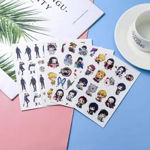 Autocollants de Collection dessin animé Demon Slayer:Kimetsu No Yaiba, autocollants pour ordinateur portable, bagages, Scrapbooking, pour journal intime, 1 pièce