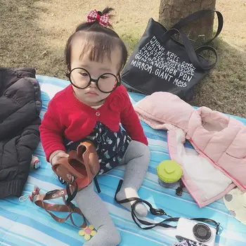 

2020 Red Baby Girl Cardigan Sweater Jacket Bow Black Baby Girl Coat of 1 to 4 Years Old Jacket Shawl Baby Toddler Clothes 195109