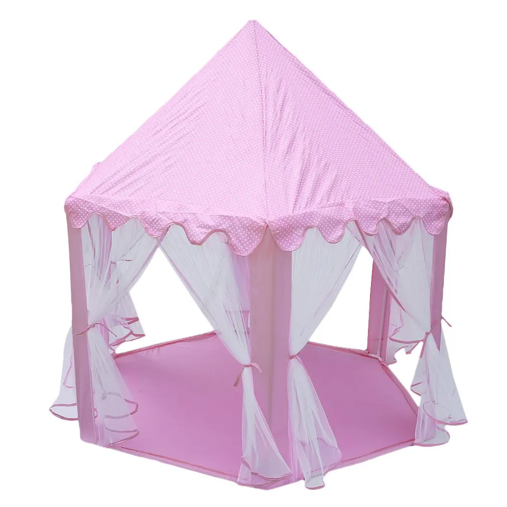 

Princess Castle Tent Large Space Children Play Tent for Kids Indoor & Outdoor Pink Playhouse Perfect Gift for Kids tent children