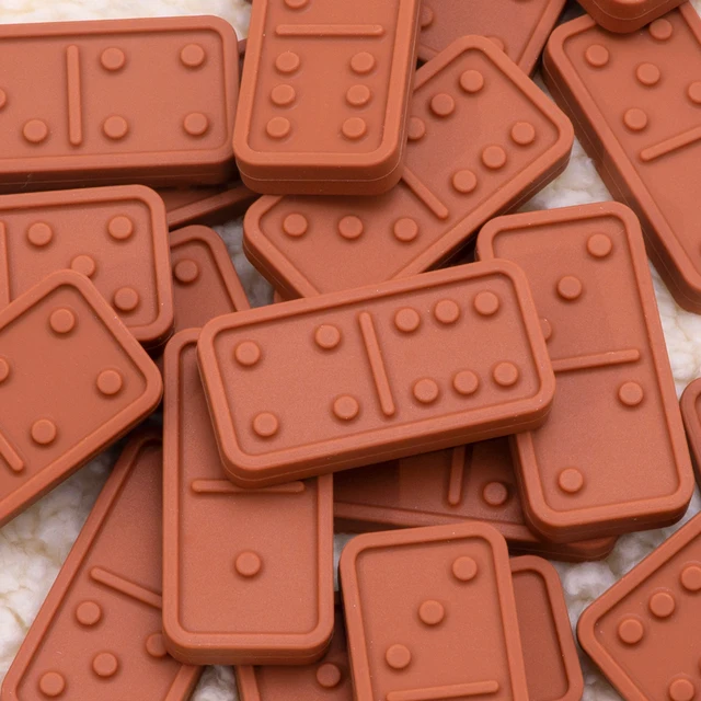 Soft Silicone Kids Domino Baby Toy Teether Food Grade Silicone Material Dominoes Blocks Game Educational DIY Toy Gift 3