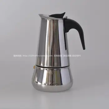 

Silver Coffee Pot Stainless Camp 300ml Stainless Steel French Press Coffee Maker Tea Syphone Moka Pot Espresso Home Gear GG50kf