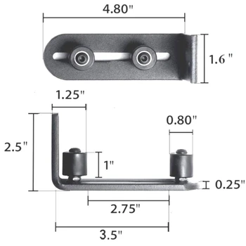 

New Floor Guide for Bottom Of Sliding Barn Doors Adjustable Wall Mount Stay Roller Guide Ball Bearings