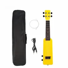 Ukelele eléctrico con diseño de botella para principiantes, Ukelele electrónico de madera maciza de 21 pulgadas, 4 cuerdas