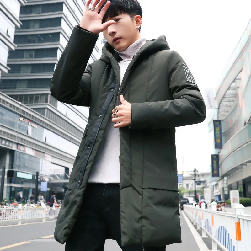 MEN'S Cotton-padded Coat New Style Korean-style Trend Men'S Wear down Jacket Cotton-padded Clothes Winter Coat Men'S Wear B