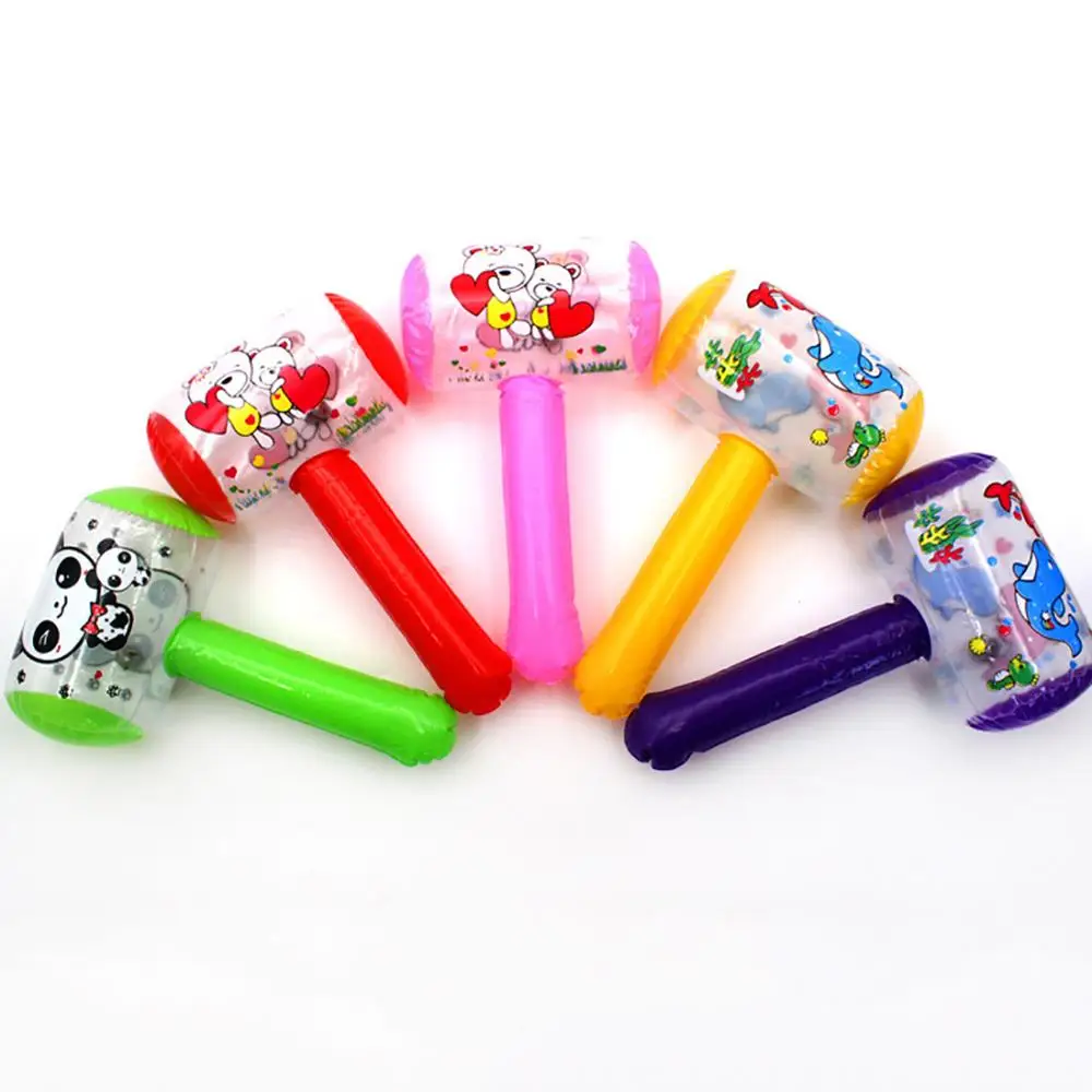 1Pc New Hot Cute Cartoon Inflatable Hammer Air Hammer With Bell Kids children Blow Up Noise 5
