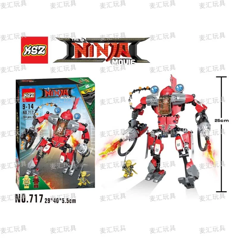 

KSZ 717 XSz Phantom Ninja zhi kai of Red Mech Building Blocks Toy Holiday Gift
