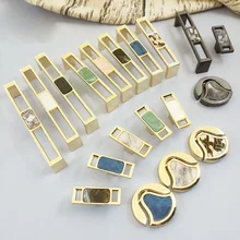 

Zinc Alloy Marble Gold Cabinet Knobs Drawer Closet Dresser Pulls Kitchen Door Handles for Furniture Hardware Wardrobe