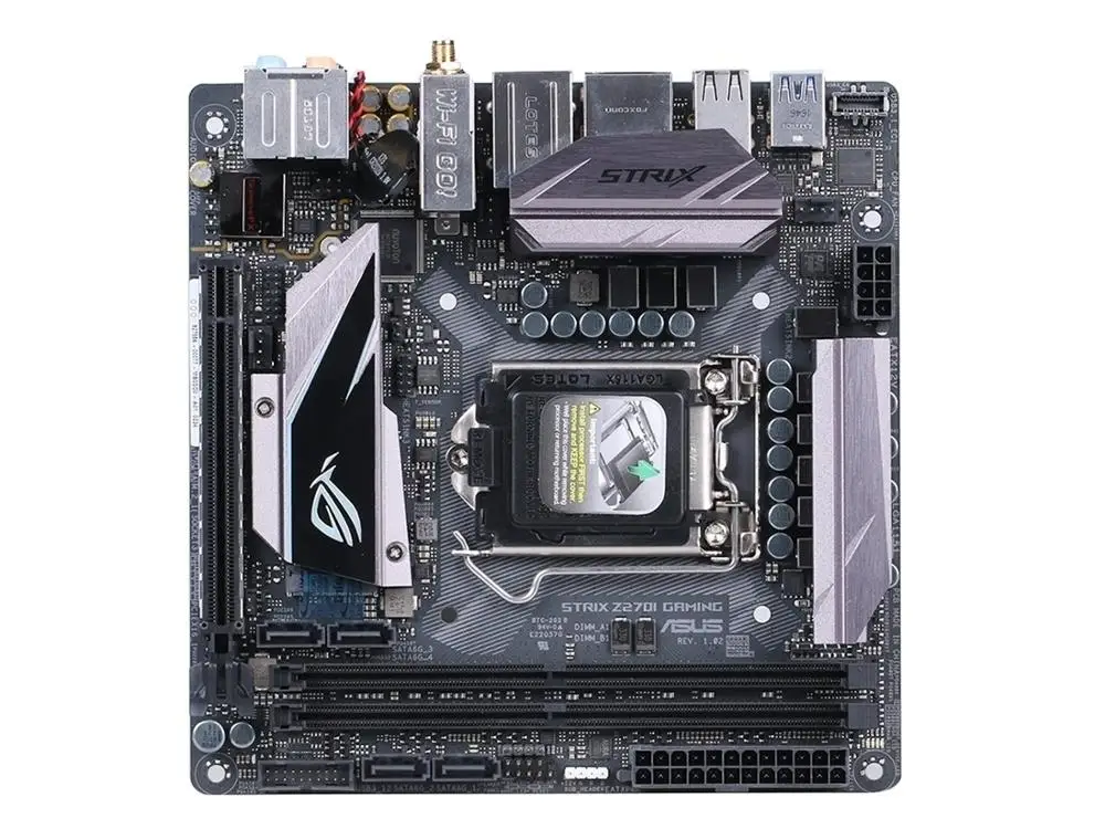 Игровая настольная материнская плата Asus ROG strix Z270I Z270 Socket LGA 1151 для Core i7 i5 i3 DDR4 32G Mini-ITX оригинальная б/у материнская плата