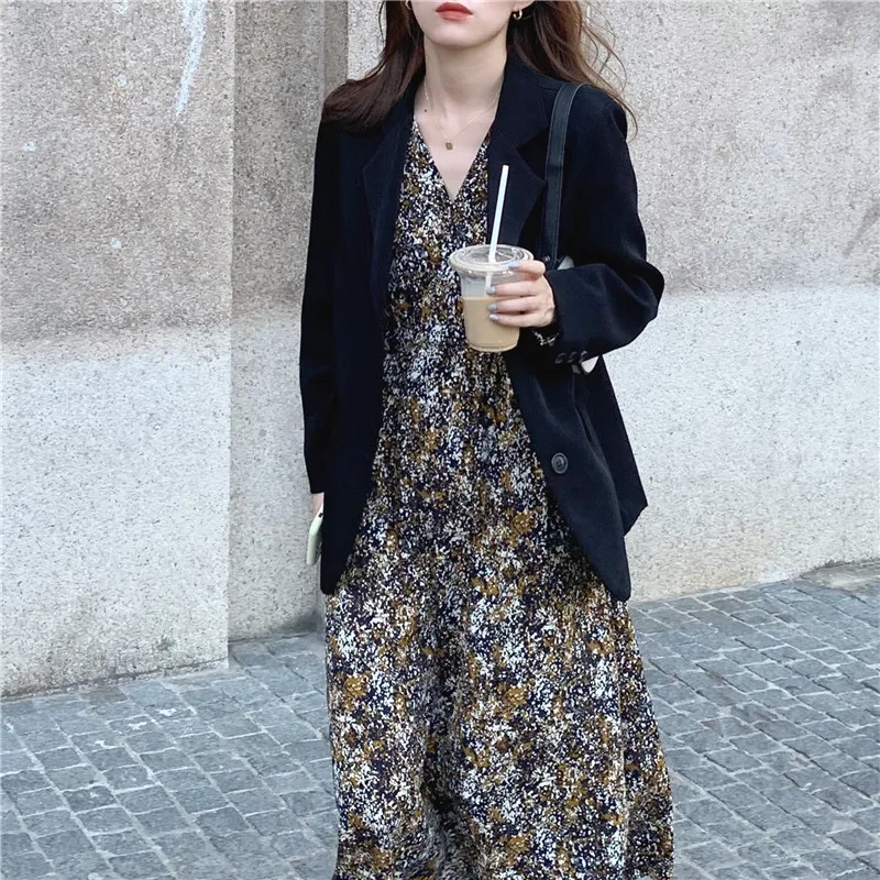 

Plus Size New Spring Dress Girls Boho print Female Vintage Dress Party oversize long Sleeve Women Dresses Robe Vestido