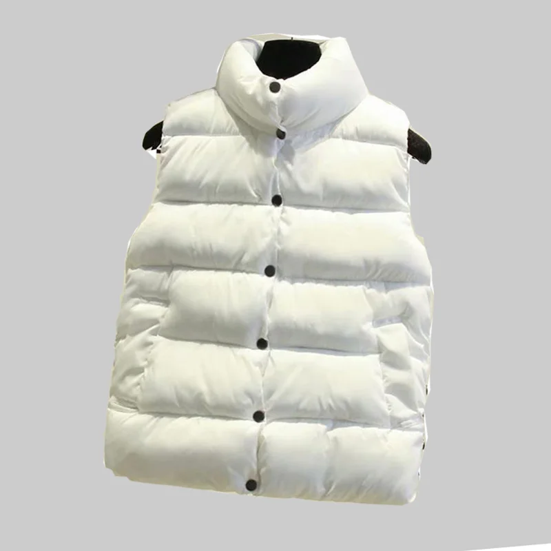 

Winter Thicken Down Vest 2019 Autumn Waistcoat Vest Female Casual Warm Vests Women's Sleeveless Jacket Coat