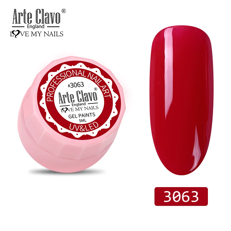 3063 Arte Clavo, новинка, 5 мл, Гель-лак для краски, УФ-светодиодный, гибридный, для нанесения краски, Гель-лак для ногтей, лак Esmalte, для дизайна ногтей, для салона, маникюра, сделай сам, впитывается - Цвет: 3063