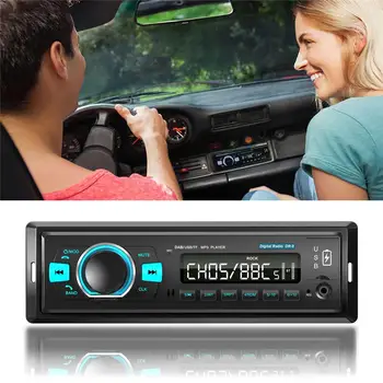 

Bluetooth Car Stereo Radio Receiver 12V Single Din Car Stereo Receiver Auto DAB/DAB+/FM Receiver Supports FM/USB/MP3/Aux-in