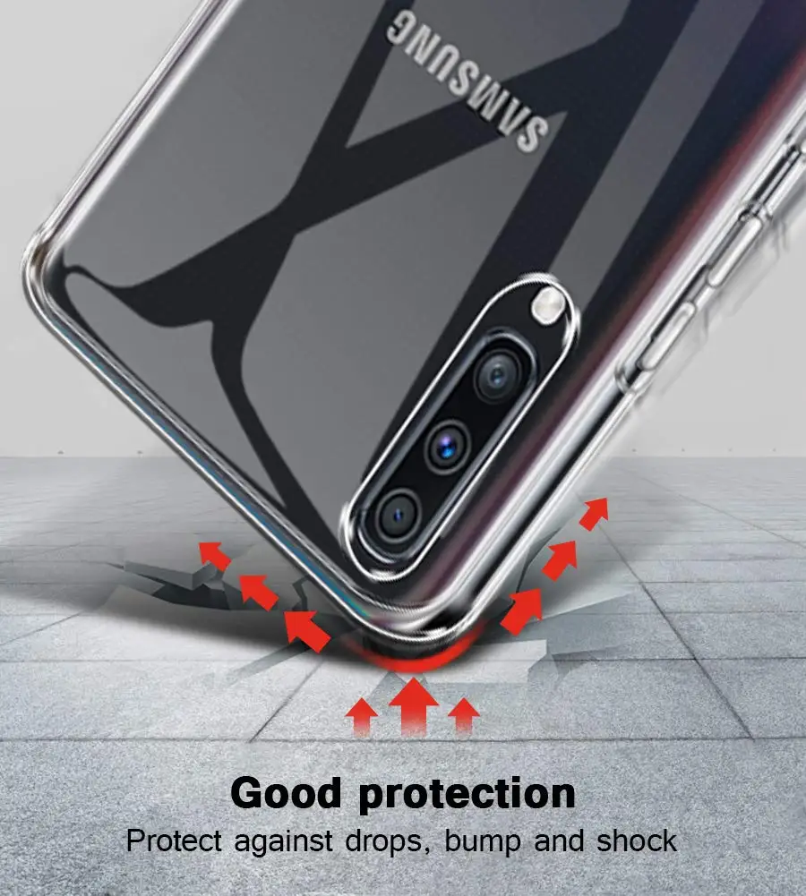 Прозрачный кремний Чехлы для samsung Galaxy A10 A20 A20e A30 A40 A50 A60 A70 A80 M10 M20 M30 M40 Мягкий ТПУ защитный чехол-накладка на заднюю панель