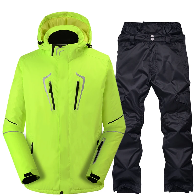 Высококачественные мужские лыжные куртки, лыжные штаны, зимние теплые ветрозащитные водонепроницаемые спортивные лыжные куртки для сноубординга